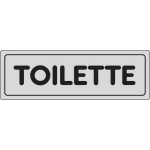 Adesivo con indicazione  toilette