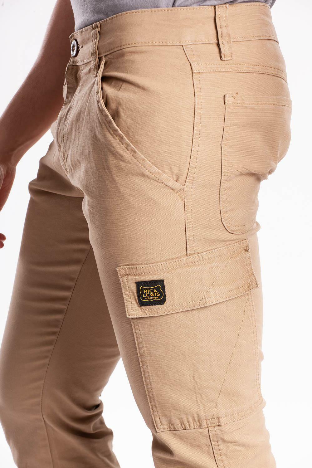 rica lewis pantalone da lavoro rica lewis carpenter beige