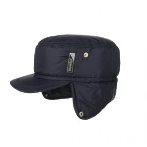 Cappello basket  vero piumino blu