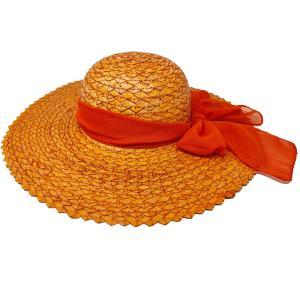 Cappello di paglia formentera lady. arancio