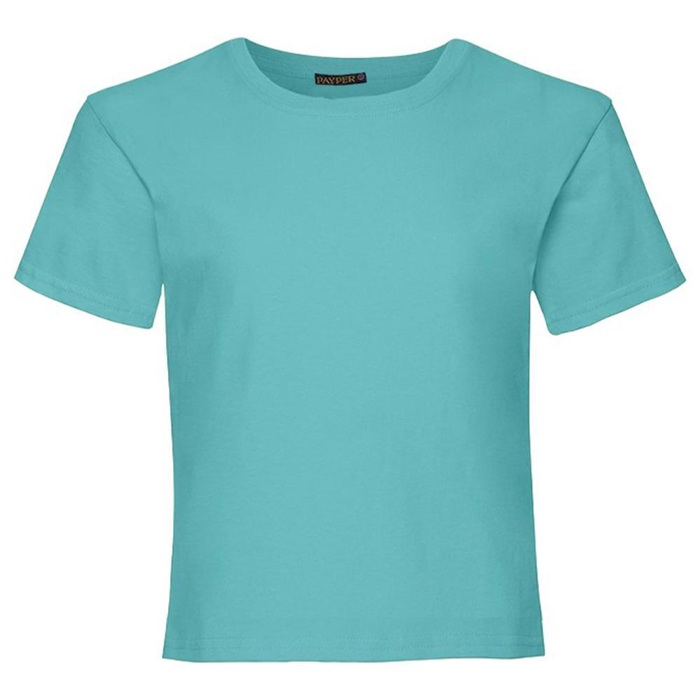 T-shirt Riva Safe Kids 100% cotone celeste, indossata da un bambino che gioca all'aria aperta, mostrando la freschezza e il comfort del capo.