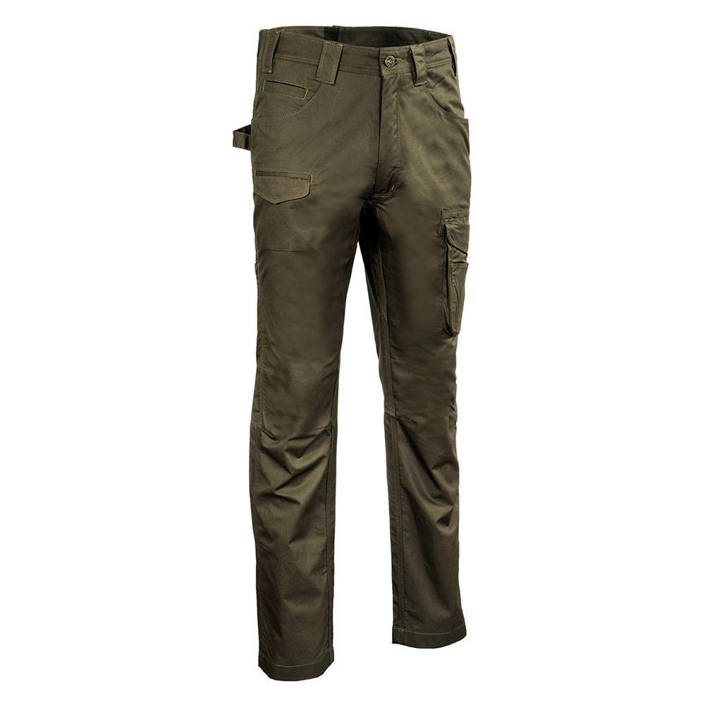 Pantaloni da lavoro Cofra Kalamata con vestibilitu00e0 skinny, ultraleggeri e tasche funzionali, ideali per l'edilizia e l'industria.