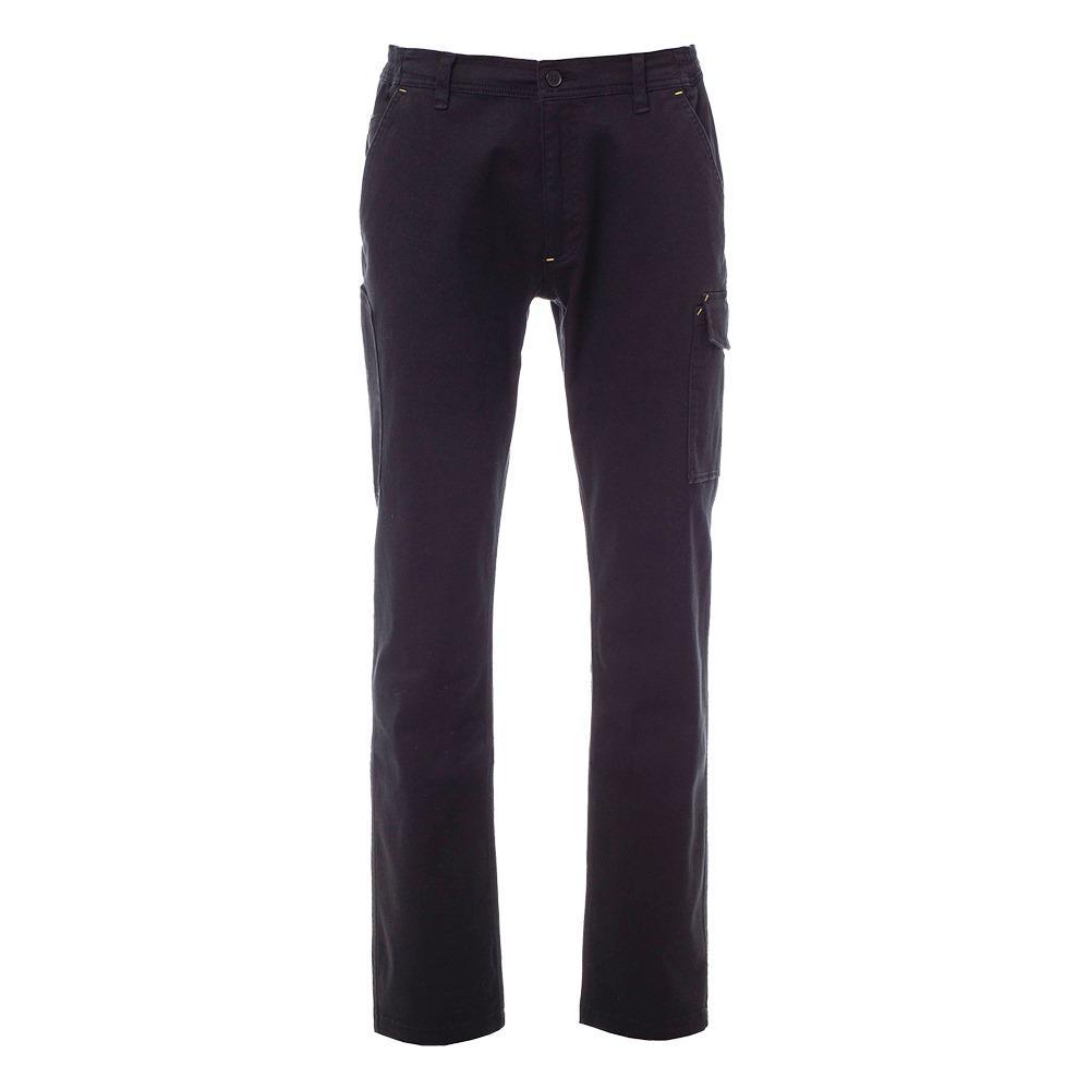 Pantalone Payper Power Stretch nero - Vista frontale: pantalone da lavoro tecnico con design moderno e pratico, caratterizzato da elastici, comfort e tasche multiple per una maggiore funzionalitu00e0