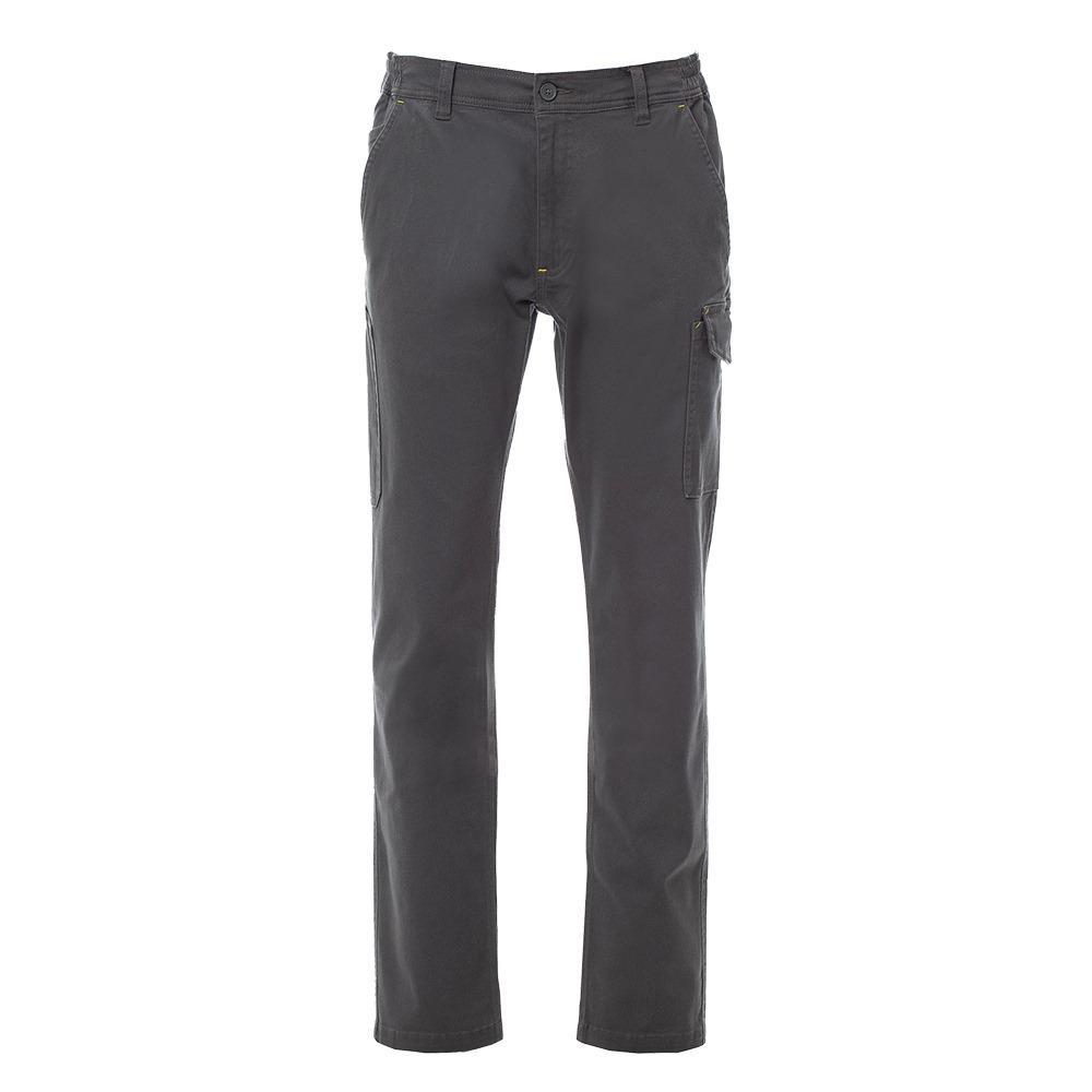 Pantalone Payper Power Stretch Smoke - Vista frontale: pantalone da lavoro tecnico con design moderno e pratico, caratterizzato da elasticitu00e0, comfort e tasche multiple per una maggiore funzionalitu00e0.