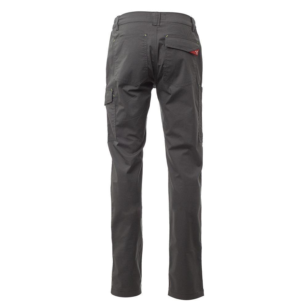 Pantalone Payper Power Stretch Smoke - Vista posteriore: pantalone rinforzato con tasche strategicamente posizionate per praticitu00e0, ideale per lavori impegnativi e attivitu00e0 in ambienti di lavoro dinamici.