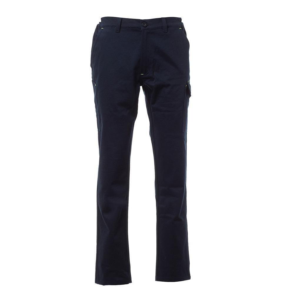 Pantalone da lavoro Payper Power Winter Blu Navy con tasche funzionali, chiusura con zip e bottone, cuciture a triplo ago. Abbigliamento resistente e confortevole per l'inverno.