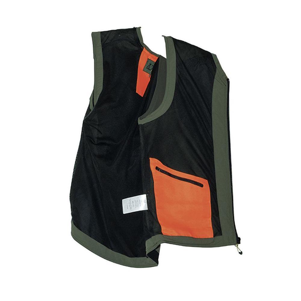 Interno del gilet da caccia Zotta Forest Flaming Man Vest colore Forest Night, con fodera in rete traspirante e tasca interna.