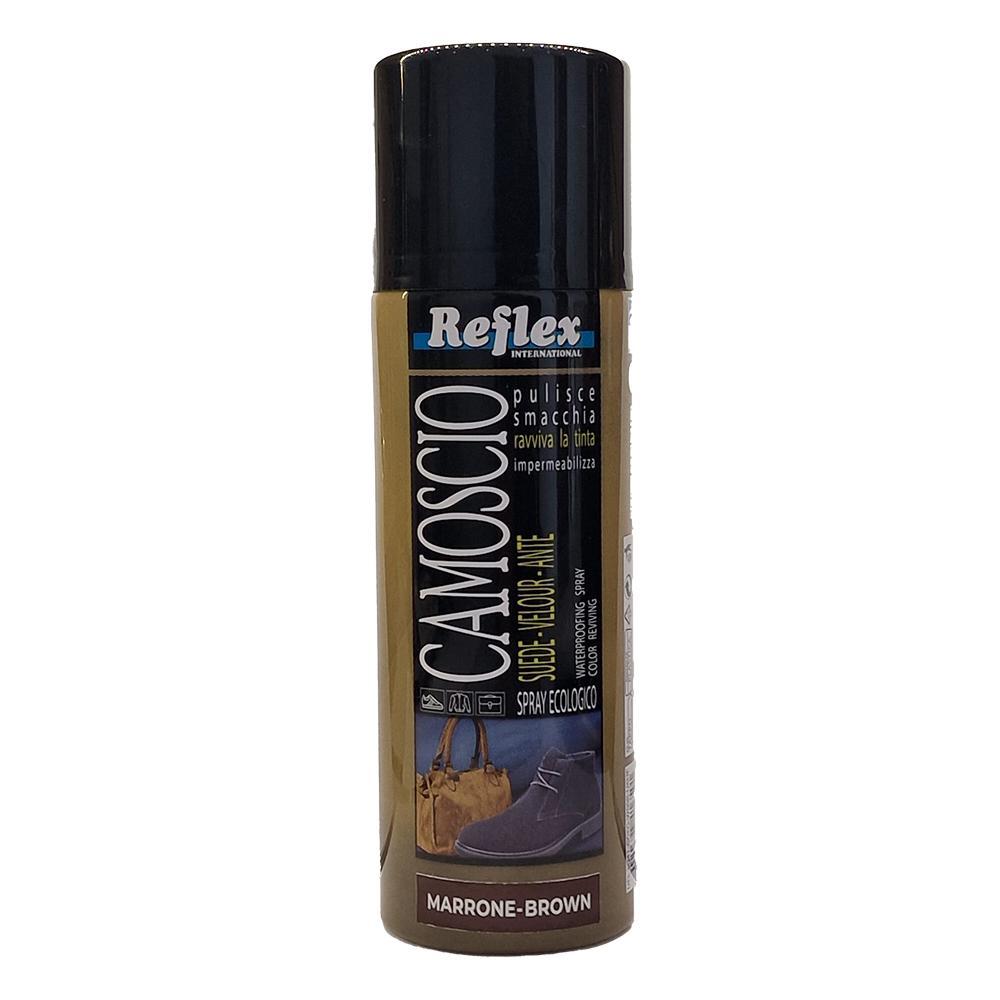 Spray Reflex Camoscio 200ml Marrone - Protezione e Cura per Scarpe e Accessori in Camoscio